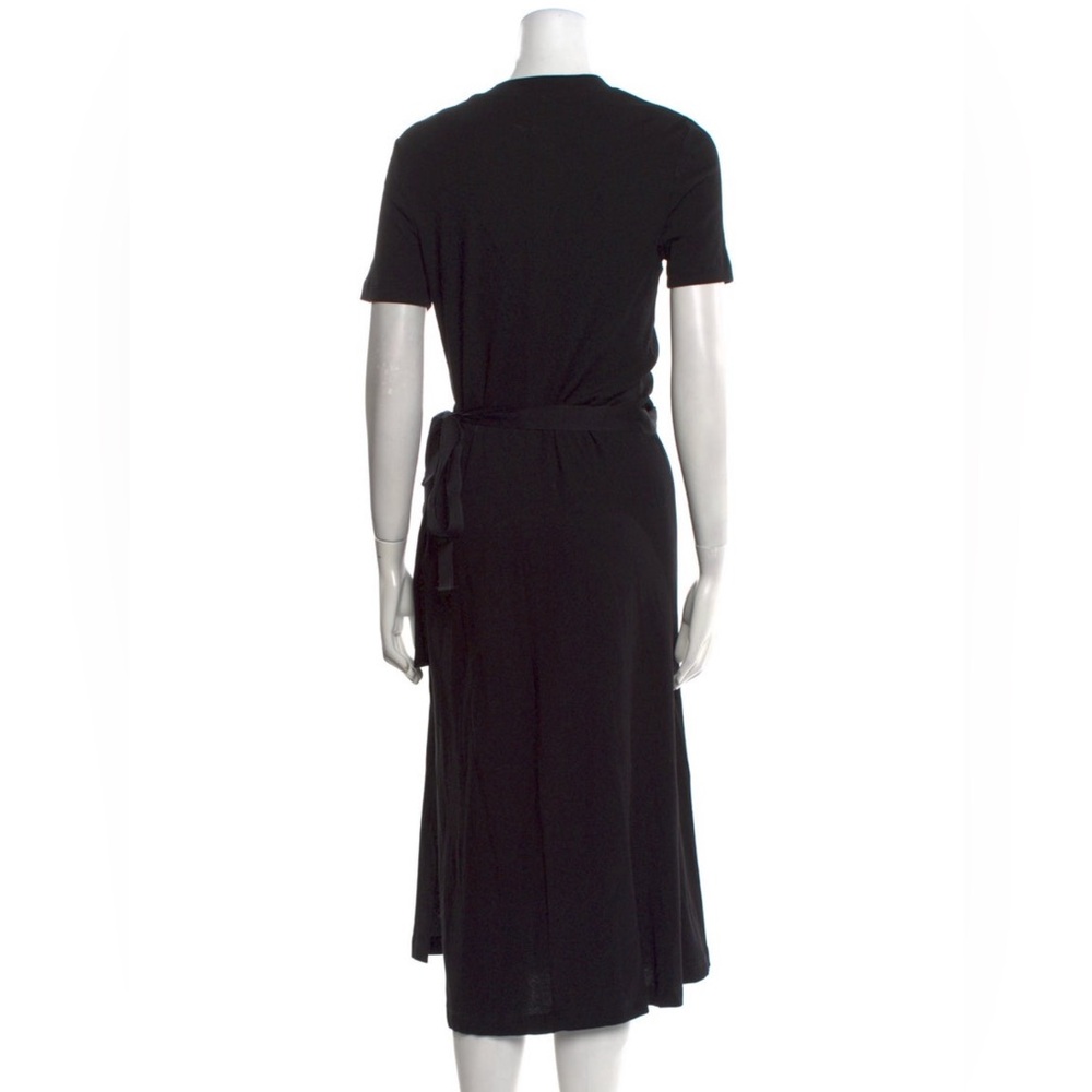 Rosetta Getty Black Midi T-Shirt Tie Waist Apron Wrap Skirt Dress NWT - Picture 14 of 15